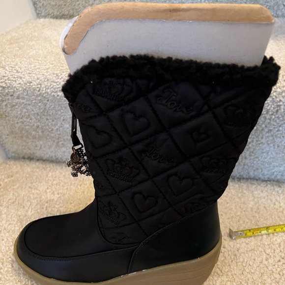 New Juicy Couture Snowflake black bootie 6M - Picture 6 of 8